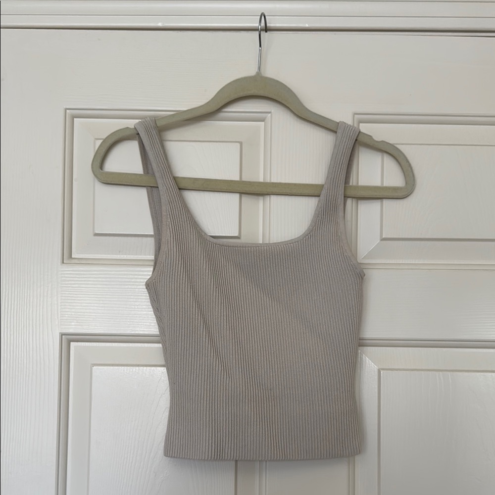 Babaton Sculpt Knit Squareneck Cropped Tank